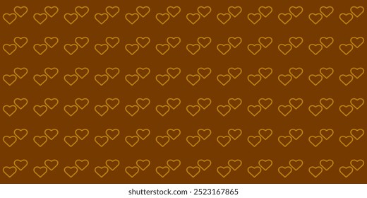 Textura romántica abstracta de Vector. corazones Diseño elegante para envolver la impresión de envoltura de tela. Día de San Valentín. Patrón Muestra textil Chocolate Brown Sienna Heart Patrón sin fisuras Impresión mínima Amor 