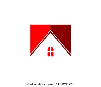 vector abstract roof of the house concept design real estate logo design template