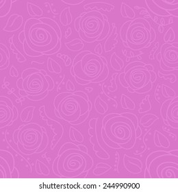 Vector Abstract Rose Flower Background in Purple Pink Color