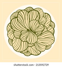 Vector abstract round design element