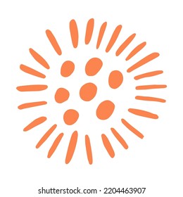 Vector abstract round doodle element for social media design, highlights, collages, backgrounds. Trendy shape scandi style