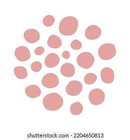 Vector abstract round doodle element for social media design, highlights, collages, backgrounds. Trendy shape scandi style