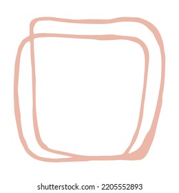 Vector abstract round doodle element for social media design, highlights, collages, backgrounds. Trendy shape scandi style