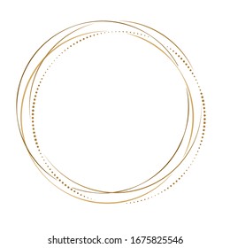 Vector abstract round dottet decoration frame