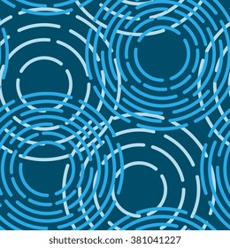 Vector abstract round geometric seamless pattern