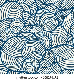 Vector abstract rounds and curves seamless pattern