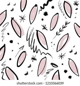 Vector abstract scandinavian pattern for posters, postcards, t-shirts and other. Hand drawn modern shapes