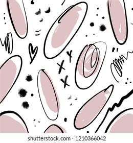 Vector abstract scandinavian pattern for posters, postcards, t-shirts and other. Hand drawn modern shapes