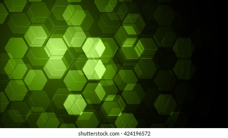 Vector Abstract science Background. green Hexagon geometric design. EPS 10. science innovation concept abstract background