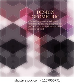Vector Abstract science Background. Hexagon geometric design. EPS 10