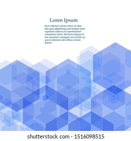 Vector Abstract science Background. Hexagon geometric design.