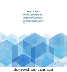 Vector Abstract science Background. Hexagon geometric design.