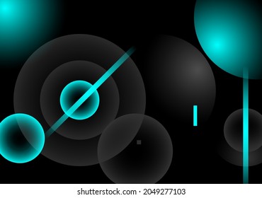 Vector Abstract, science, futuristic, energy technology concept. Digital image of light rays, stripes lines with blue light, speed and motion blur over dark blue background
