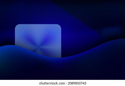 Vector Abstract  science  futuristic  energy technology concept. Digital image of light rays  stripes lines with blue light  speed and motion blur over dark blue background
