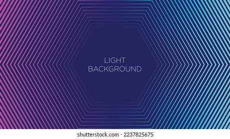 Vector Abstract, science, futuristic, energy technology concept. Digital image of light rays, stripes lines with blue light, speed and motion blur over dark blue background