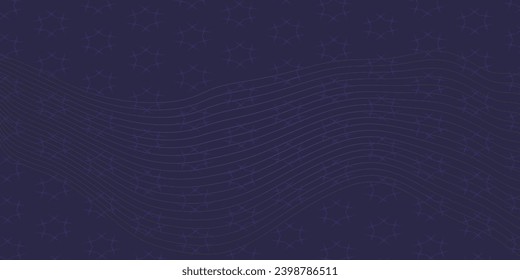 Vector Abstract, science, futuristic, energy technology concept. Digital image of light rays, stripes lines with blue light, dark blue background