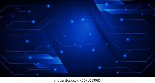 Vector Abstractas, ciencia, futurista, concepto de tecnología energética. Imagen digital de rayos de luz, líneas de rayas con luz azul, velocidad y desenfoque de movimiento sobre fondo azul oscuro