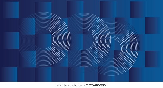 Vector Abstract, science, futuristic, energy technology concept. Digital image of light rays, stripes lines with blue light, speed and motion blur over dark blue