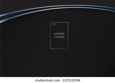 Vector Abstract, science, futuristic,  technology concept with Digital image of gradient stripes lines with blue light,dark blue color background.
