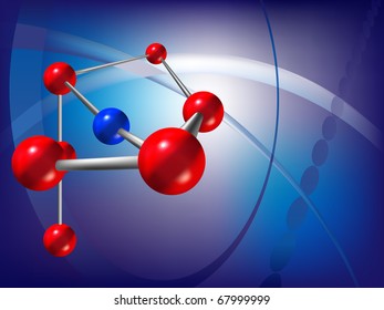 vector abstract scientific background with molecule structure