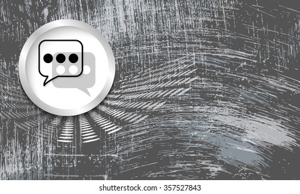 Vector abstract scratched background and speech bubbles