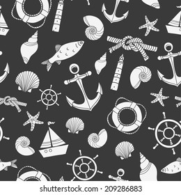 Vector abstract sea seamless pattern.