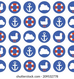 Vector abstract sea seamless pattern.