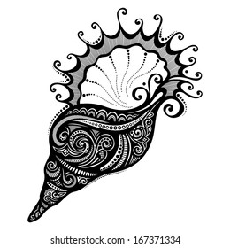 Vector Abstract Sea Shell. Patterned design