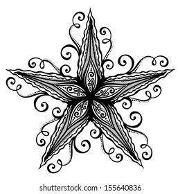 Vector Abstract Sea Starfish. Patterned design