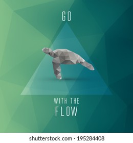 Vector abstract sea turtle background illustration
