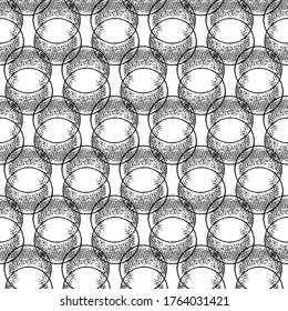 Vector abstract seamless 3D  black and white transparent pattern background tile 