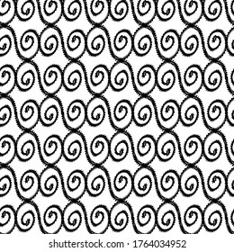 Vector abstract seamless 3D  black and white transparent pattern background tile 