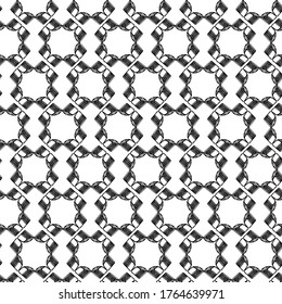 Vector abstract seamless 3D geometric  black and white transparent pattern background tile 