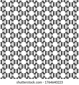 Vector abstract seamless 3D geometric  black and white transparent pattern background tile 