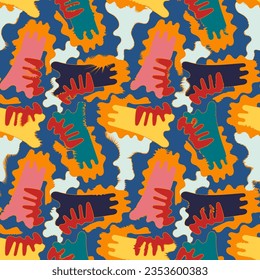 Vector abstract seamless artwork with modern stree urban patterns