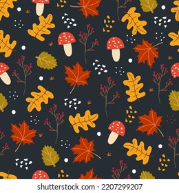 Vector abstract seamless autumn pattern. Warm pattern for your design: wrapping paper, wallpaper, cover. Vector illustration.