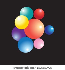 Vector abstract seamless background of geometric colored objects. Template for cover, poster or web page design.