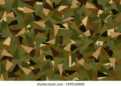 Vector abstract seamless camouflage pattern. Military texture for uniform. Modern backdrop for army. T-shirt clothing with khaki graphic.