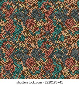 Vector abstract seamless colored turing pattern, endless texture, fabric print template.