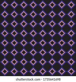 Vector Abstract Seamless Colorful Pixel Pattern