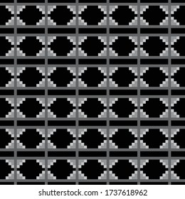 Vector Abstract Seamless Colorful Pixel Pattern