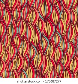Vector abstract seamless colorful wave pattern. Vector seamless summer pattern.