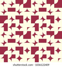 Vector abstract seamless composition best for use as wrapping paper, symmetric ornate background created with simple geometric shapes. 