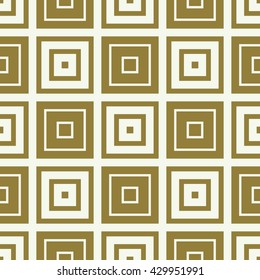 Vector abstract seamless composition best for use as wrapping paper, symmetric ornate background created with simple geometric shapes, squares. 
