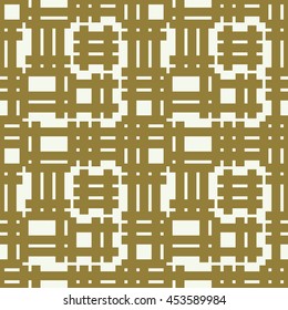 Vector abstract seamless composition best for use in textile and fabric, symmetric ornate background created with grid, netting