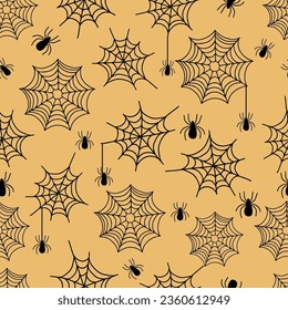 Vector abstract seamless cute halloween pattern.