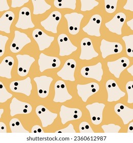 Vector abstract seamless cute halloween pattern.