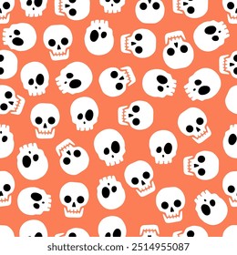 Vector abstract seamless cute halloween pattern.