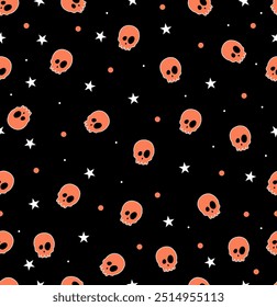 Vector abstracto sin fisuras lindo patrón de Halloween.