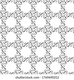 Vector abstract  seamless  fantasy  black and white transparent pattern background tile 